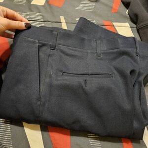 Haggar Men's Dark Blue Dress Pants